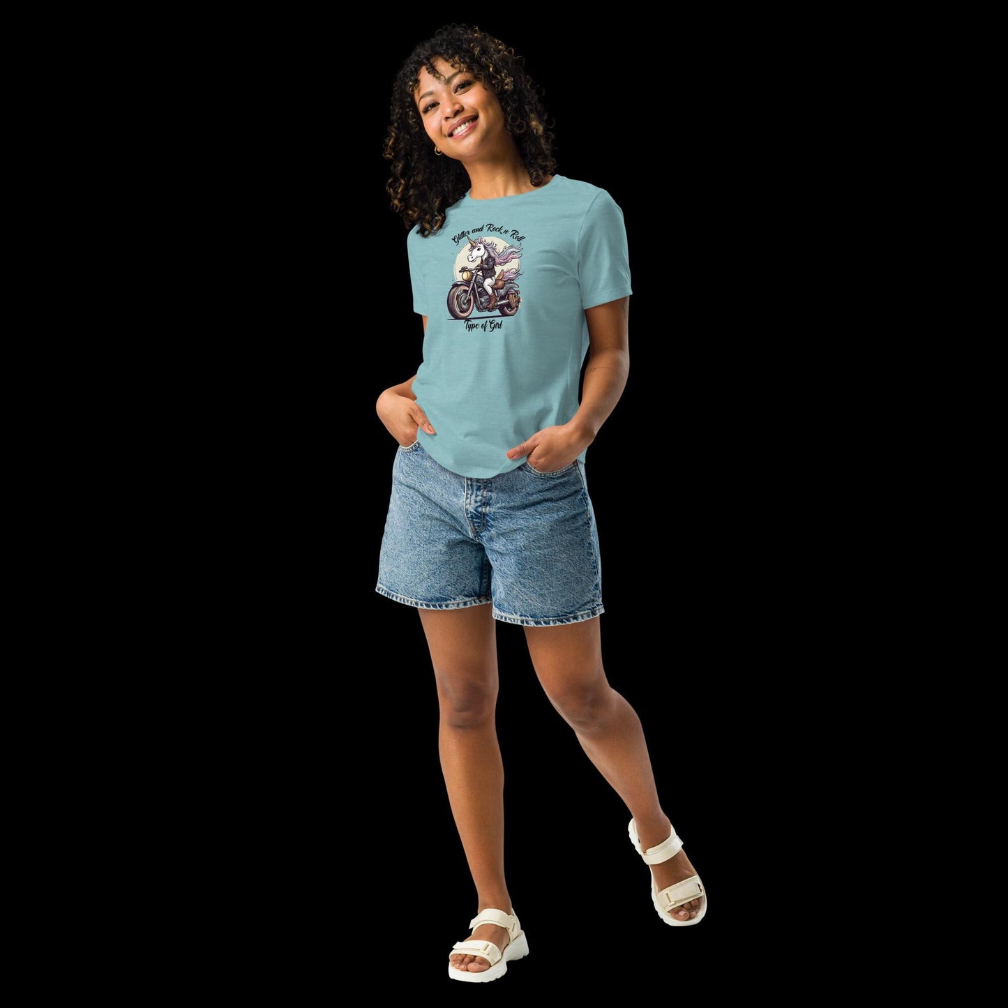Glitter & Rock 'n' Roll Unicorn Tee - Women's Fit