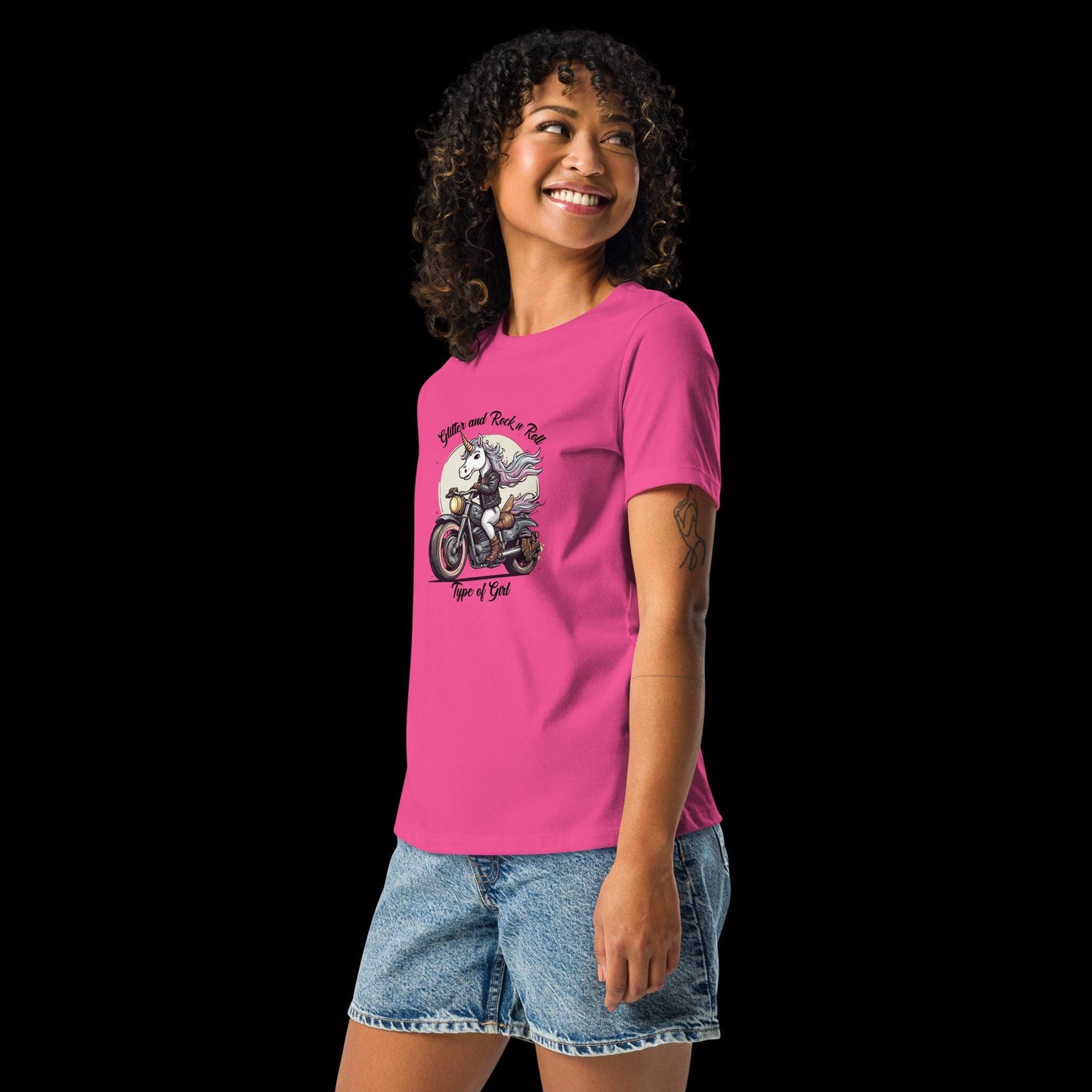 Glitter & Rock 'n' Roll Unicorn Tee - Women's Fit