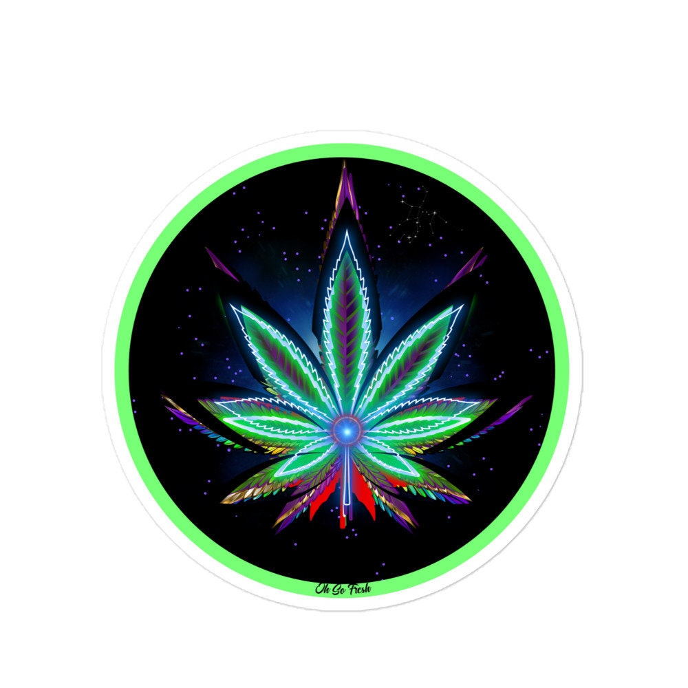 Space Leaf Sticker