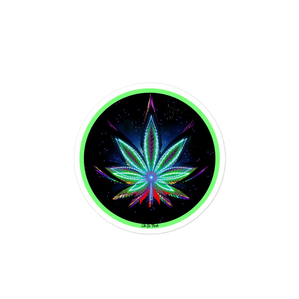 Space Leaf Sticker