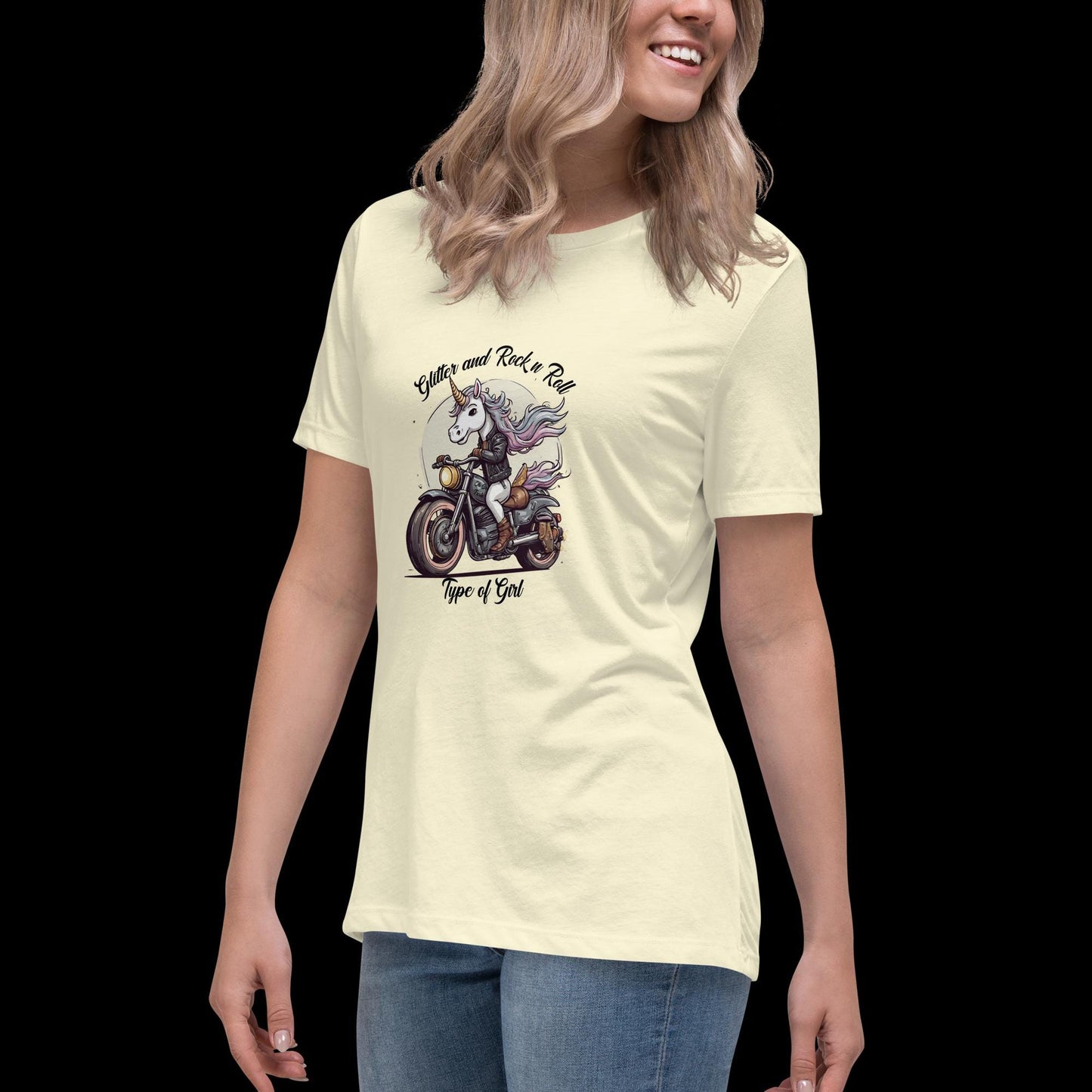 Glitter & Rock 'n' Roll Unicorn Tee - Women's Fit