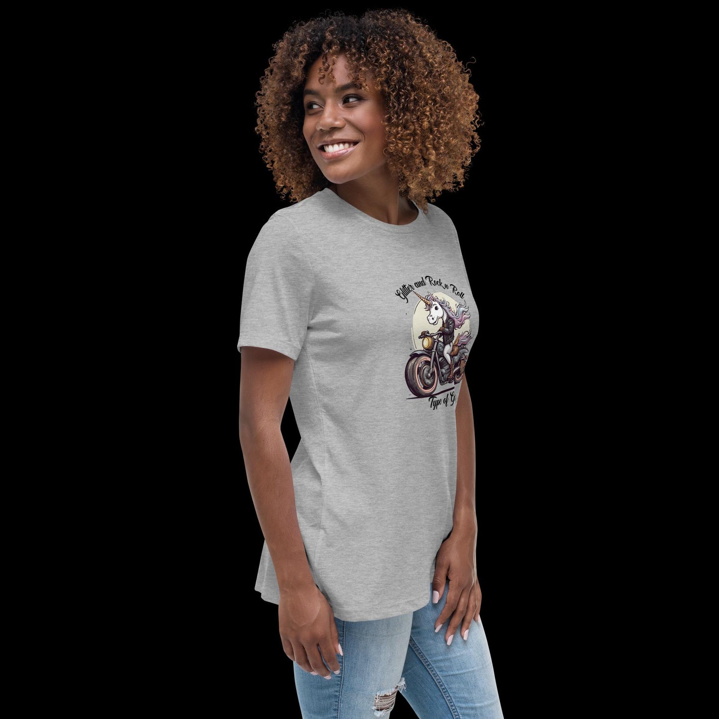 Glitter & Rock 'n' Roll Unicorn Tee - Women's Fit
