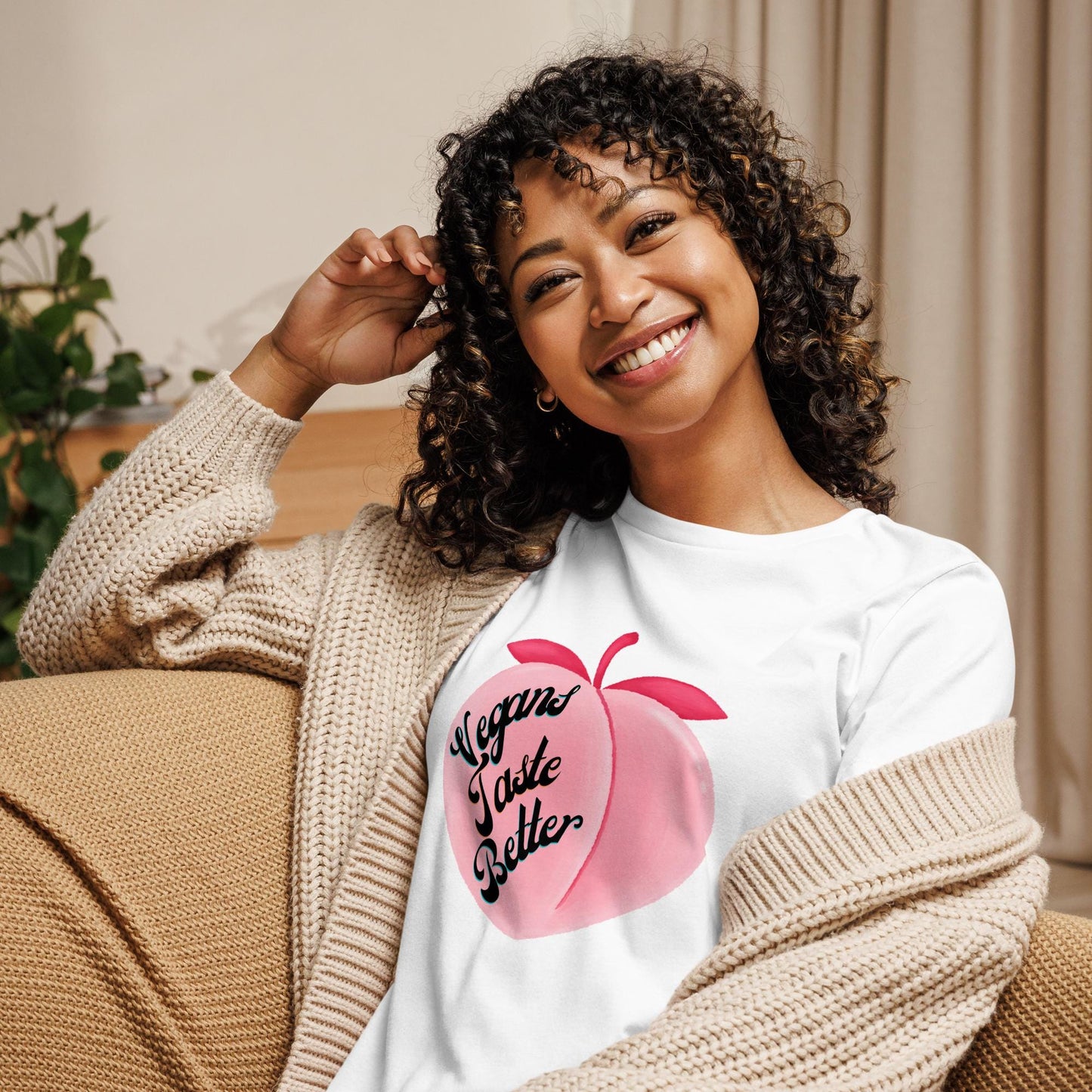 Vegans Taste Better Peach T-Shirt