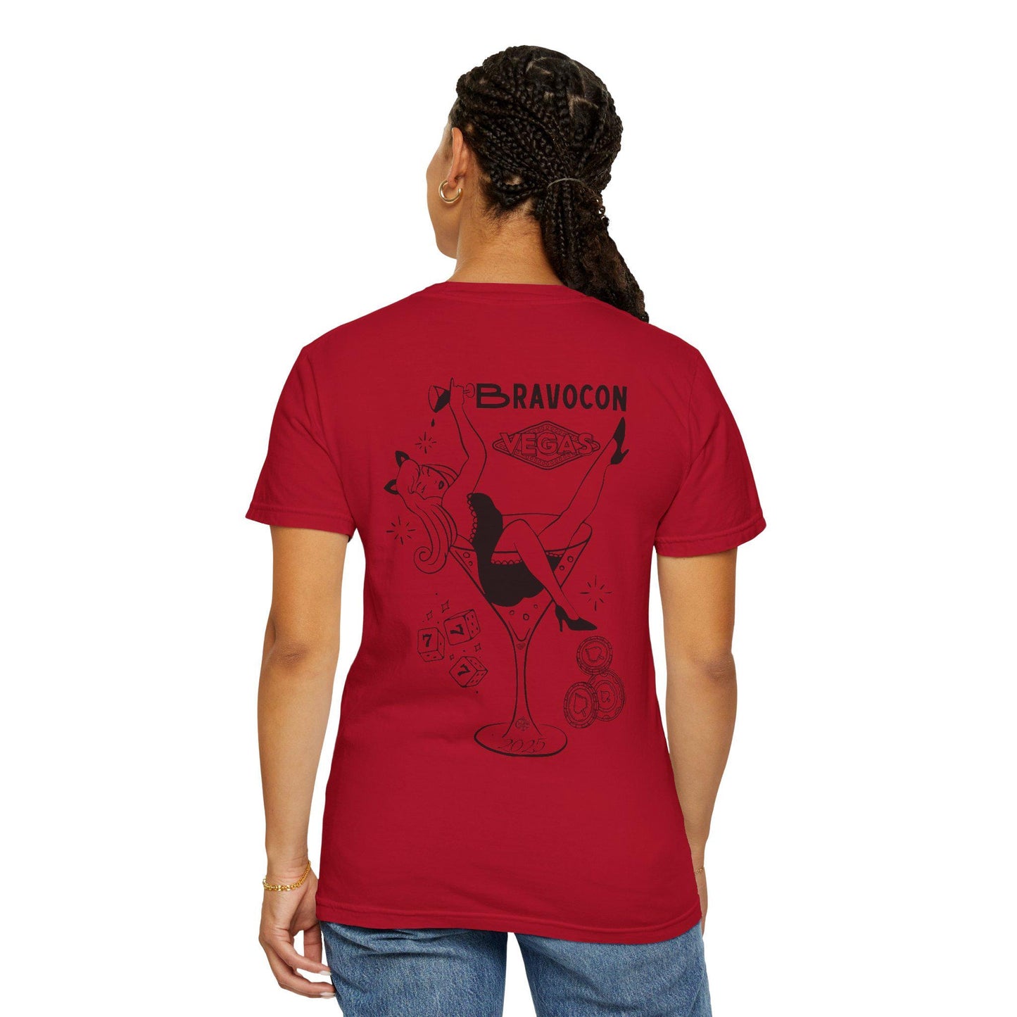 Bravocon 2025 Bravo Squad Womens Graphic Tee Vegas Edition