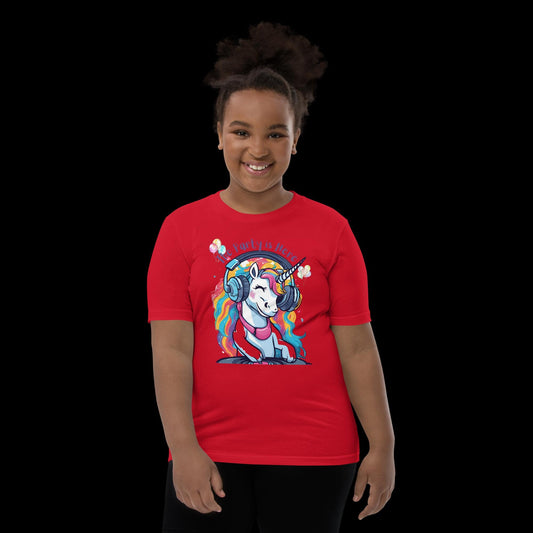 The Party Is Here - Youth DJ Unicorn Tee