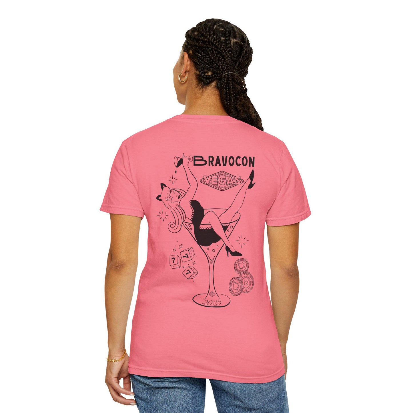Bravocon 2025 Bravo Squad Womens Graphic Tee Vegas Edition