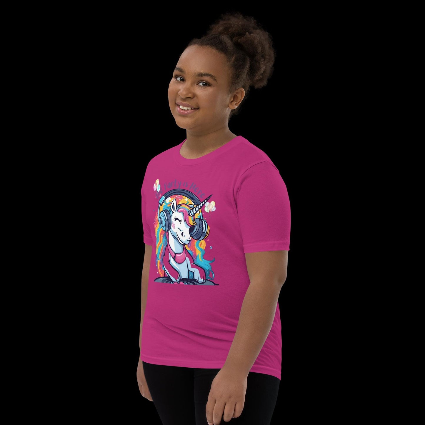The Party Is Here - Youth DJ Unicorn Tee