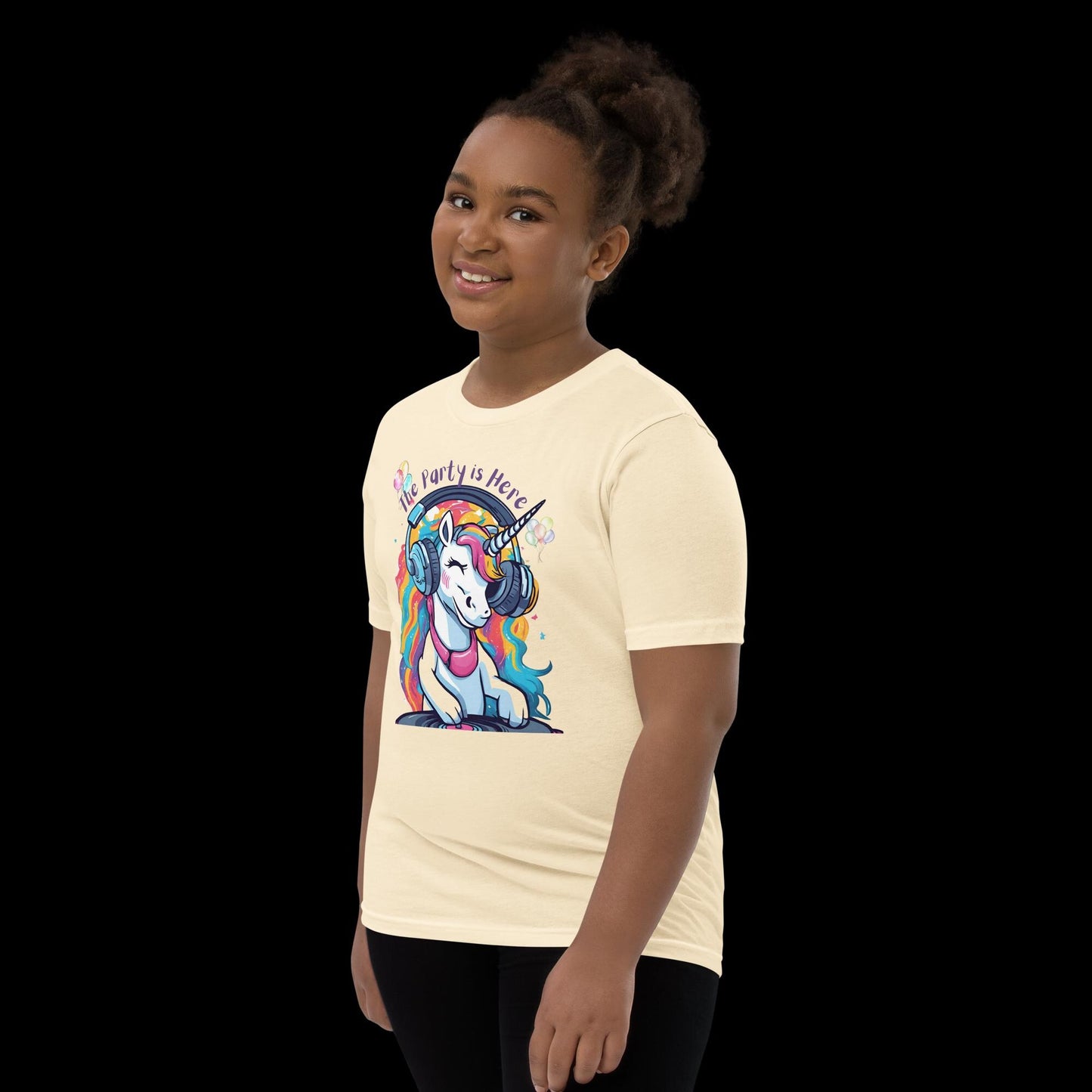 The Party Is Here - Youth DJ Unicorn Tee