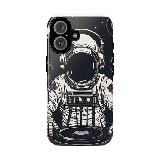 Astronaut Phone Case | Tough Cases for Space Lovers, Gifts for Him, Galaxy Decor, Unique Phone Accessories, DJ Astronaut Design