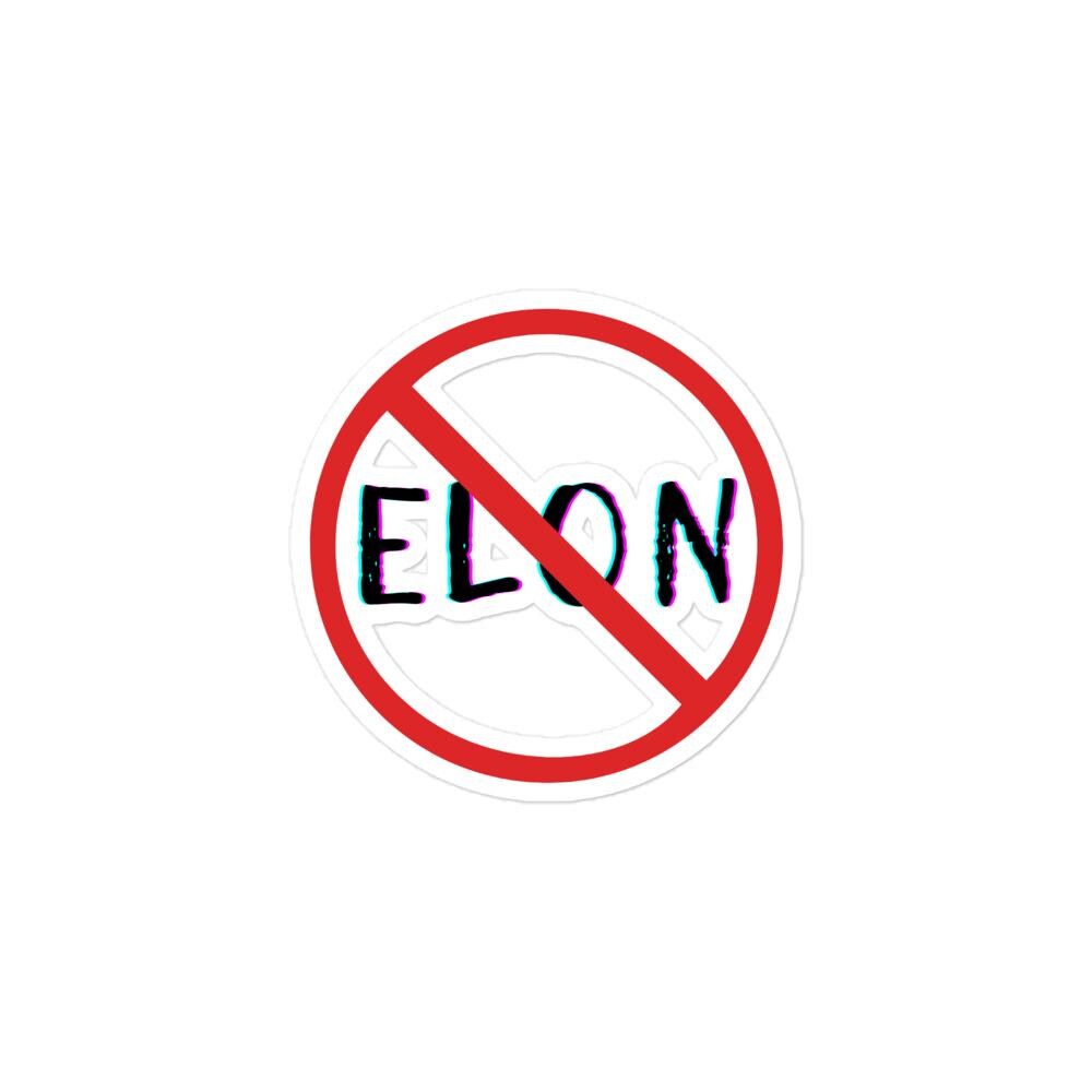 Anti-Elon Musk sticker Red