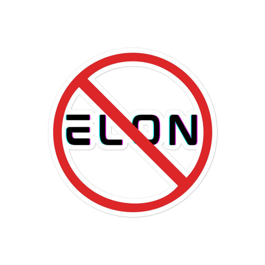 Anti-Elon Musk sticker Red 2