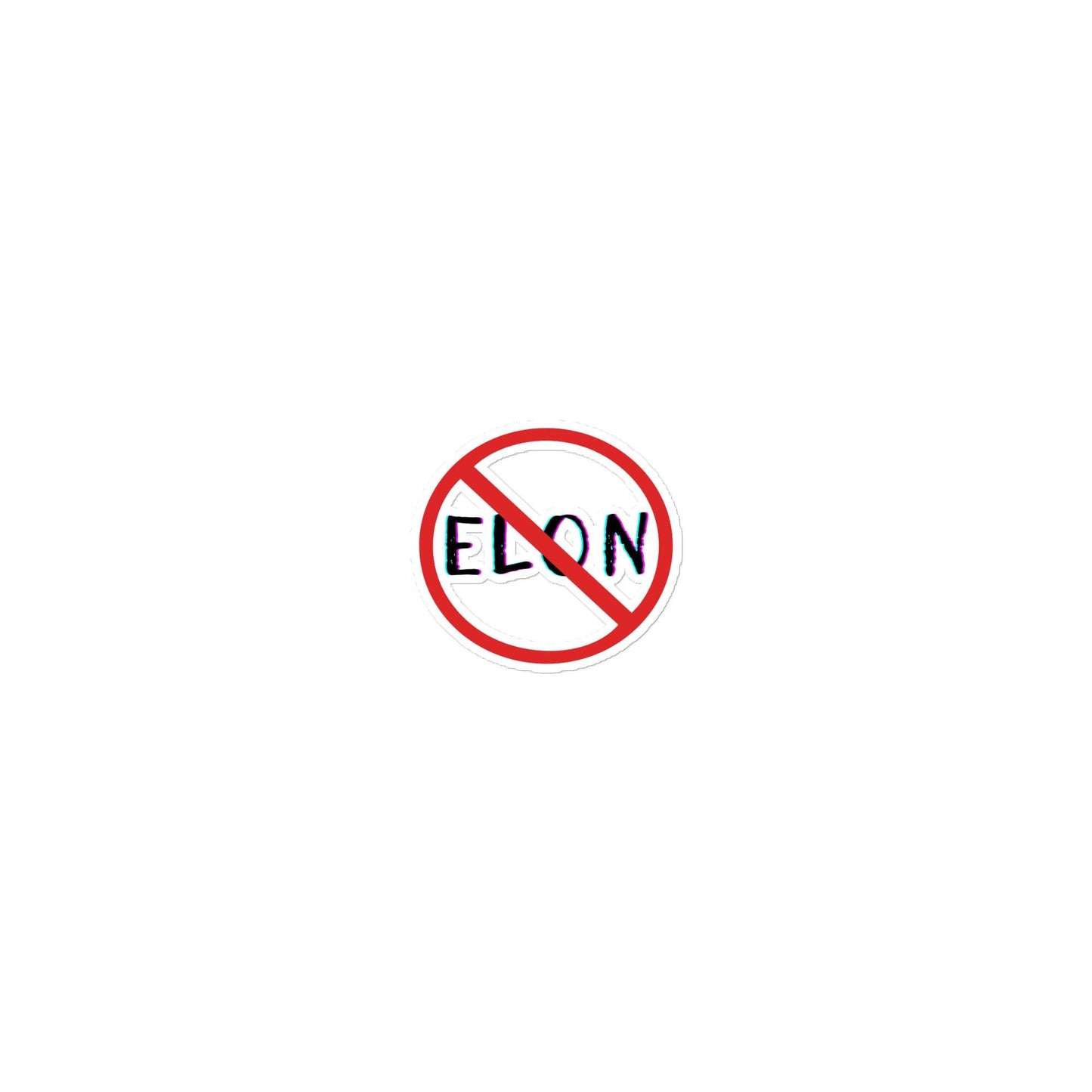Anti-Elon Musk sticker Red