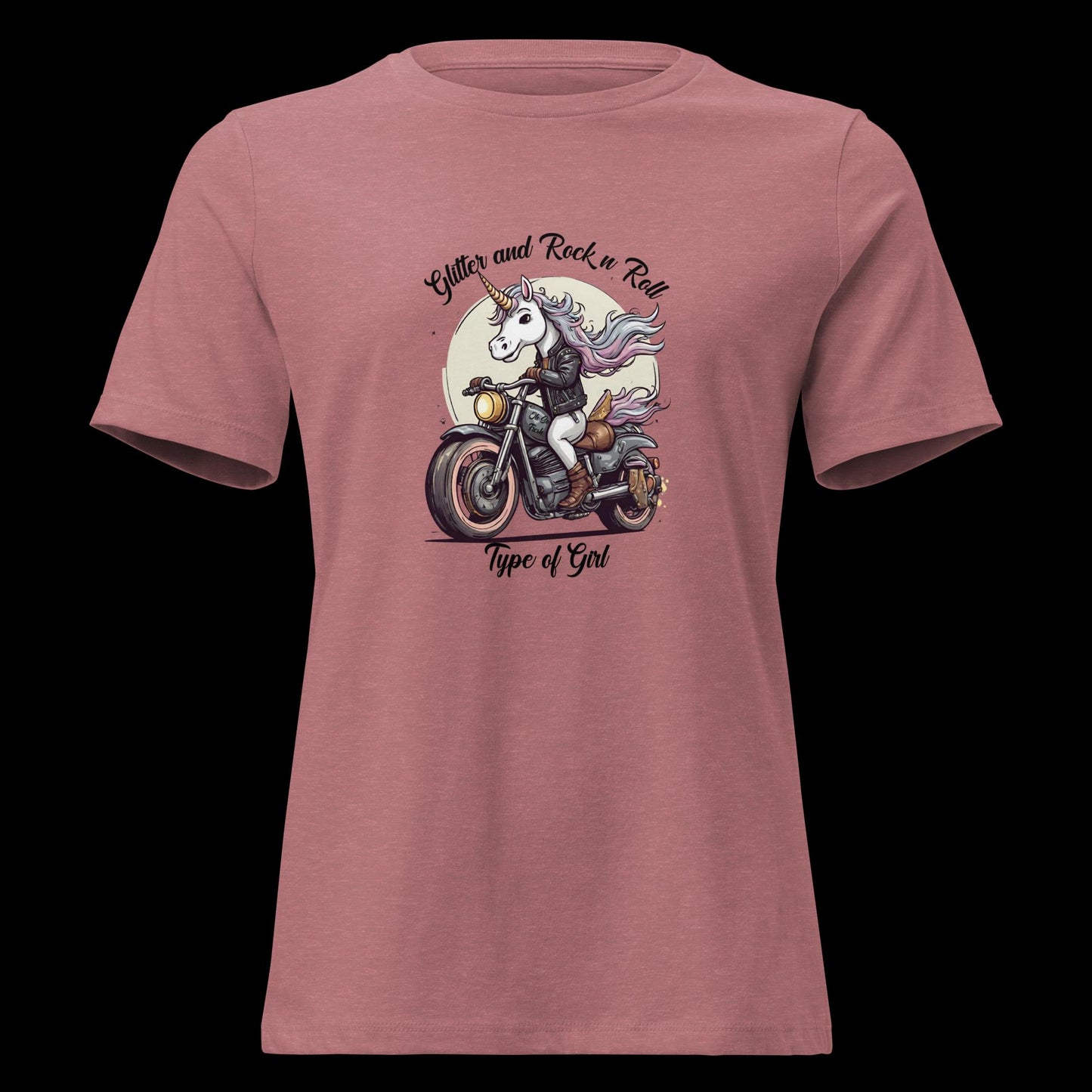 Glitter & Rock 'n' Roll Unicorn Tee - Women's Fit